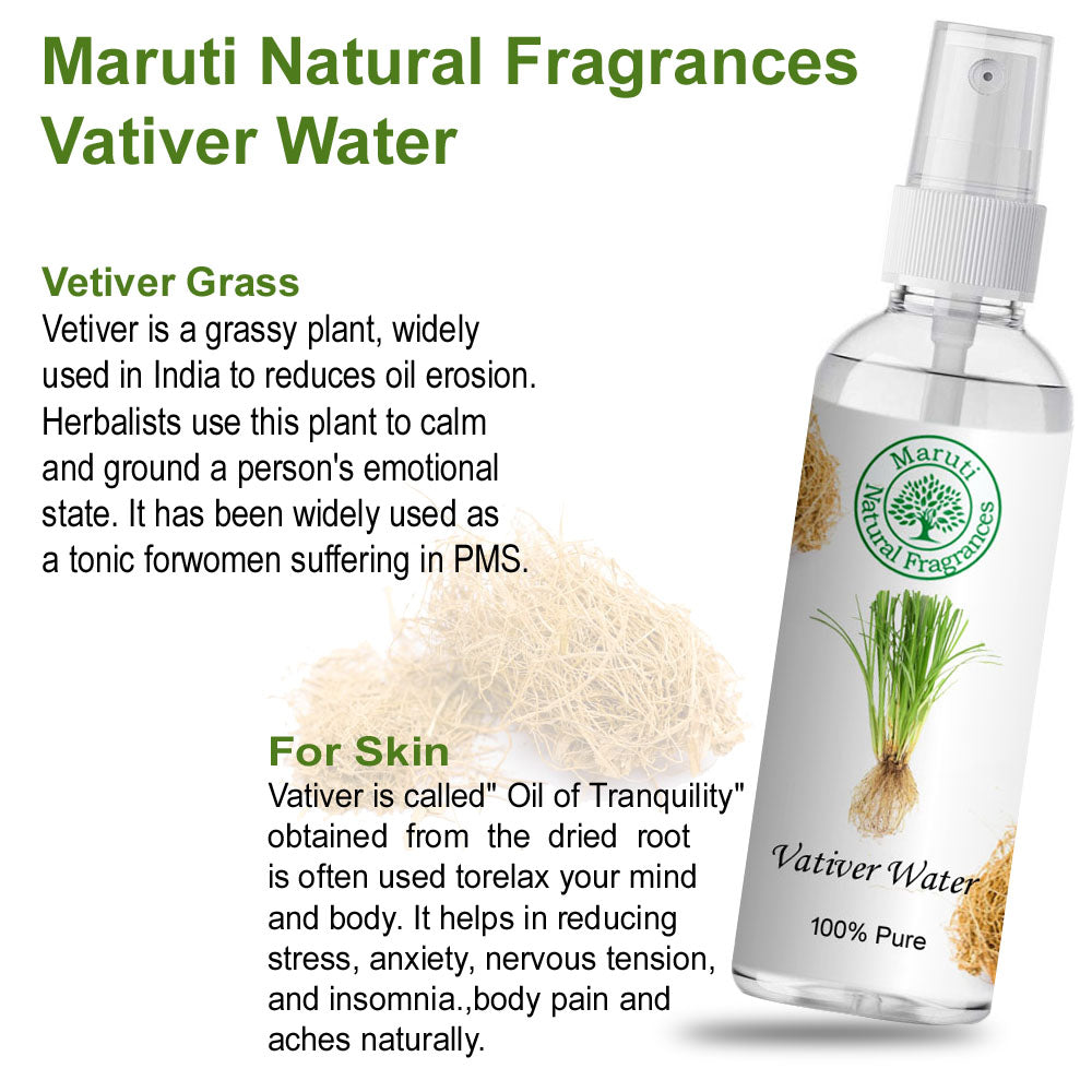 Vetiver Water – Natural Khus Hydrosol | Maruti Natural Fragrances
