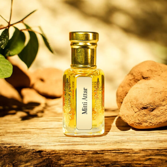 mitti attar bottle – earthy natural perfume from Kannauj India