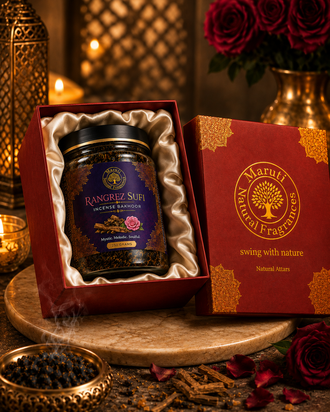 Rangrez Sufi Bakhoor – Premium Rose Oud Incense