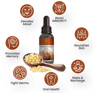 Pure Frankincense Essential Oil Bottle – Natural Resin Aromatherapy Oil from Kannauj by Maruti Natural Fragrances