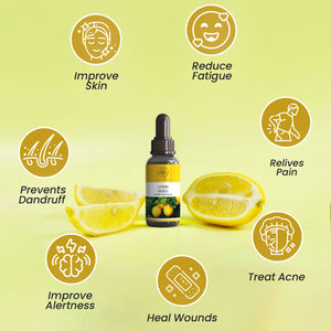  Pure Lemon Essential Oil – Refreshing Citrus Energy for Body & Mind 