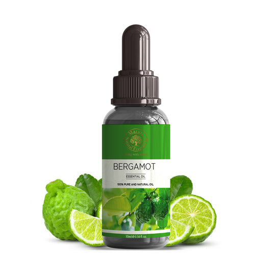 Pure Bergamot Essential Oil Bottle – Natural Citrus Aromatherapy Oil from Kannauj by Maruti Natural Fragrances