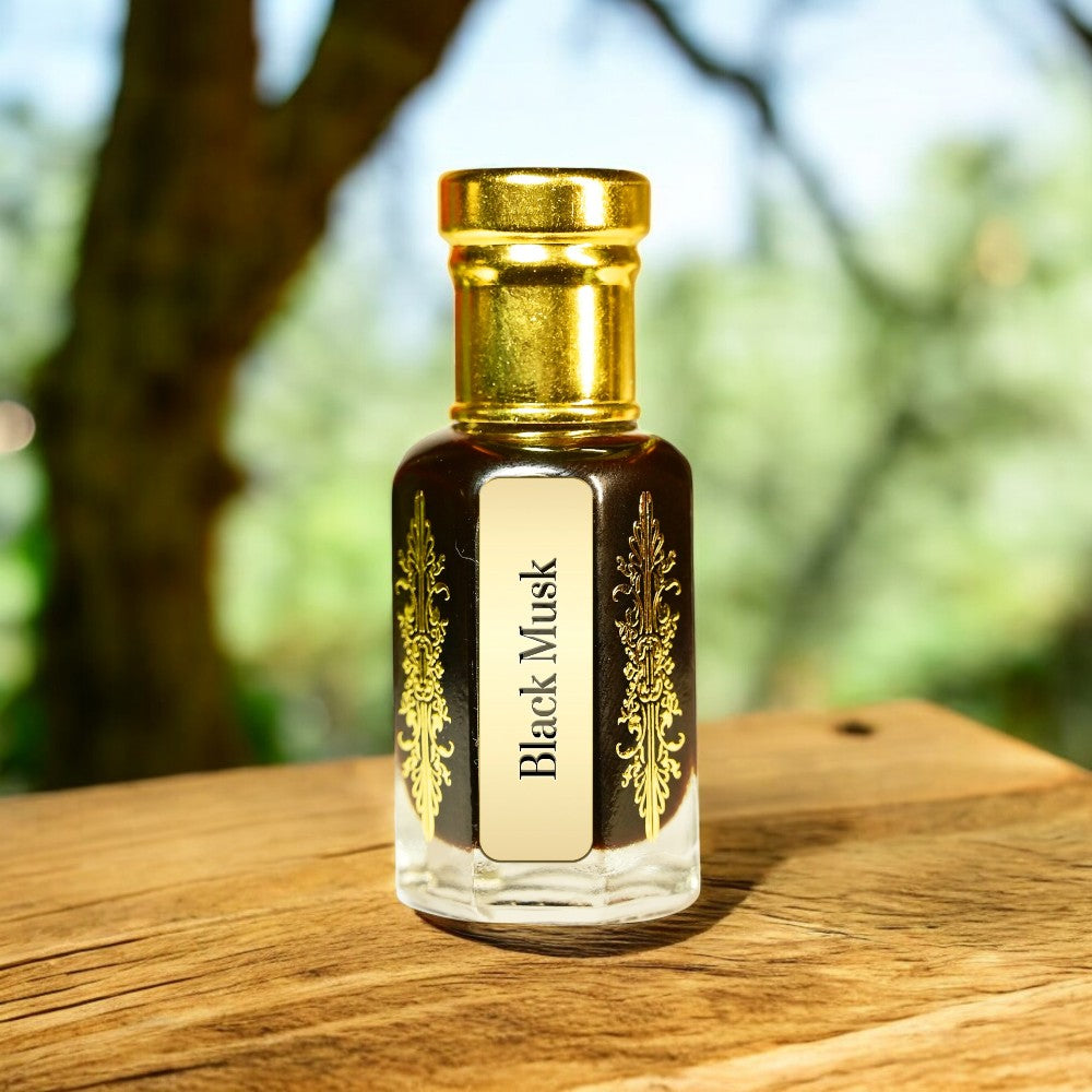 Black Musk Attar Bottle – Rich Oriental Perfume Oil from Kannauj by Maruti Natural Fragrances