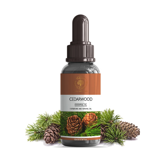 Pure Cedarwood Essential Oil Bottle – Natural Woody Aromatherapy Oil from Kannauj by Maruti Natural Fragrances