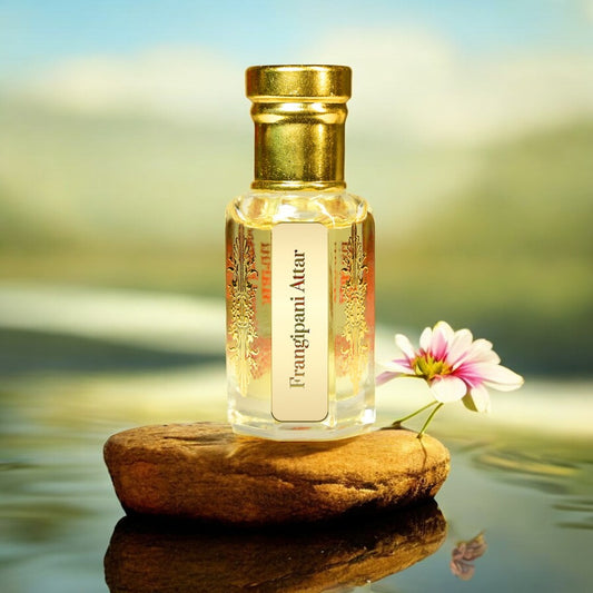 Frangipani Attar by Maruti Natural Fragrances – natural plumeria perfume oil handcrafted in Kannauj