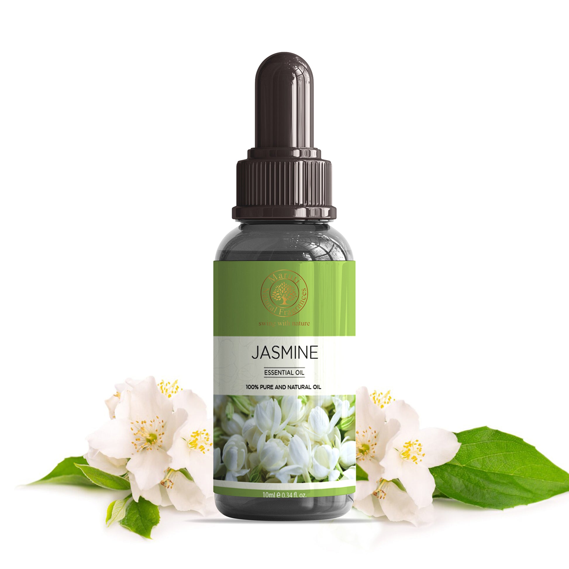 Pure Jasmine Essential Oil Bottle by MNF Fragrances – Natural Aromatherapy Oil
