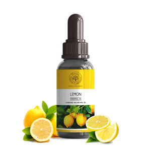 Pure Lemon Essential Oil Bottle by MNF Fragrances – Natural Citrus Aroma