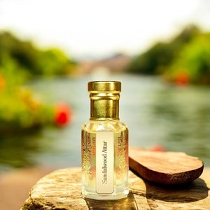 Sandalwood Attar Bottle – Pure Natural Chandan Perfume Oil from Kannauj by Maruti Natural Fragrances