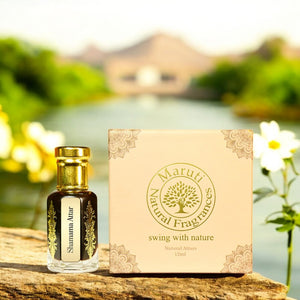 Shamama Attar Bottle – Traditional Indian Herbal Perfume Oil from Kannauj by Maruti Natural Fragrances