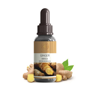 Pure Ginger Essential Oil Bottle – Natural Warming Massage & Aromatherapy Oil by Maruti Natural Fragrances