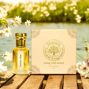Jasmine Attar Bottle – Natural Floral Perfume Oil from Kannauj by Maruti Natural Fragrances