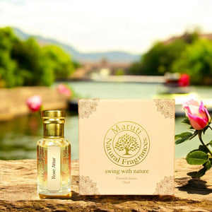 Rose Attar Bottle – Natural Damask Rose Perfume from Kannauj with Sandalwood Base